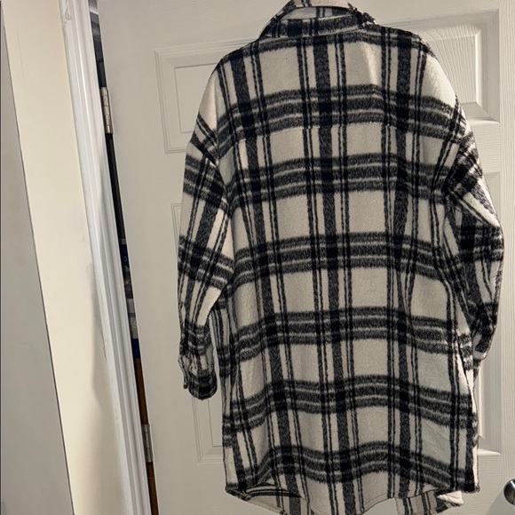 Plaid Button-Up Shacket - Picture 2 of 5